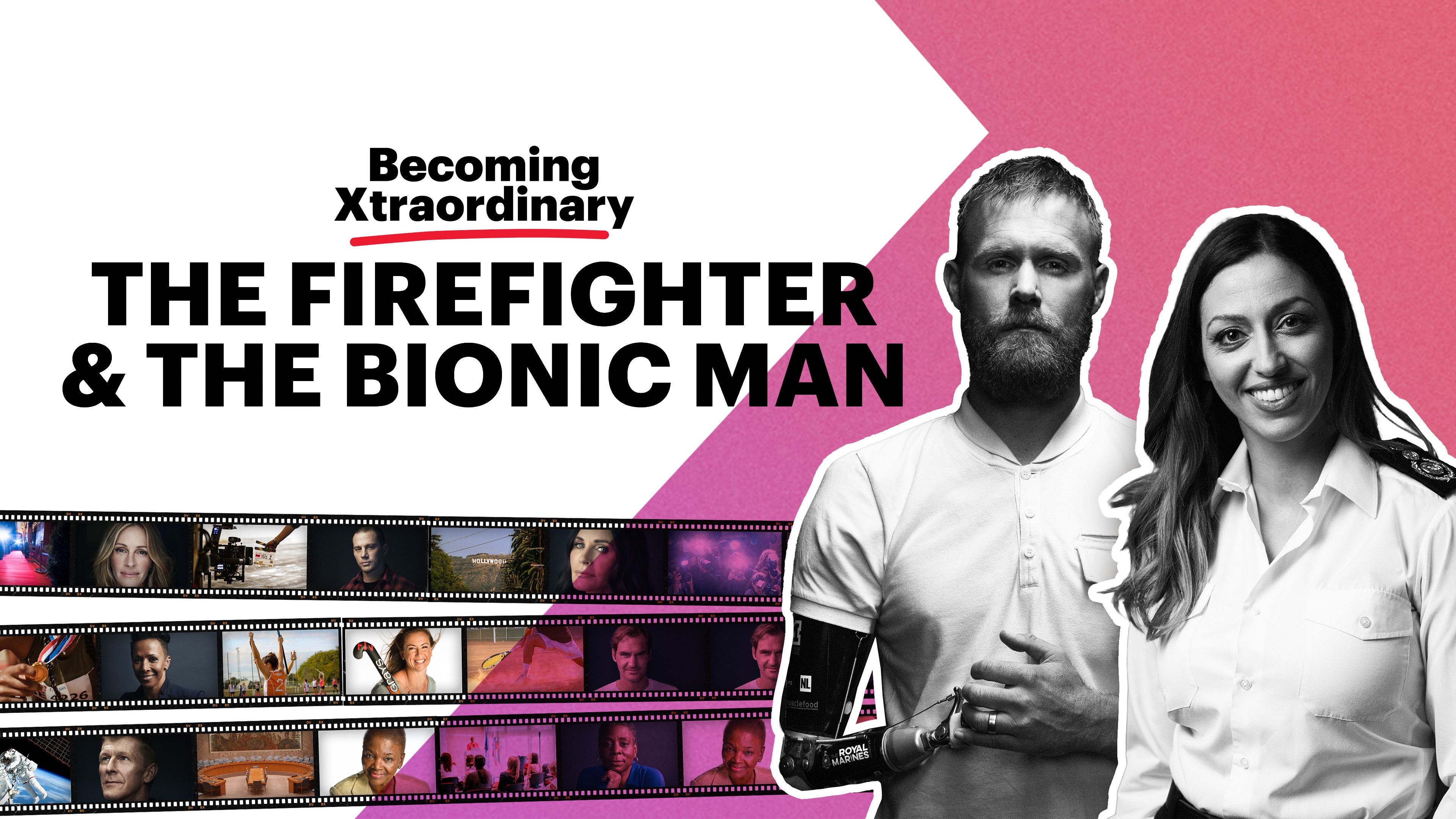The Firefighter (Sabrina Cohen-Hatton) and The Bionic Man (Mark Ormrod)